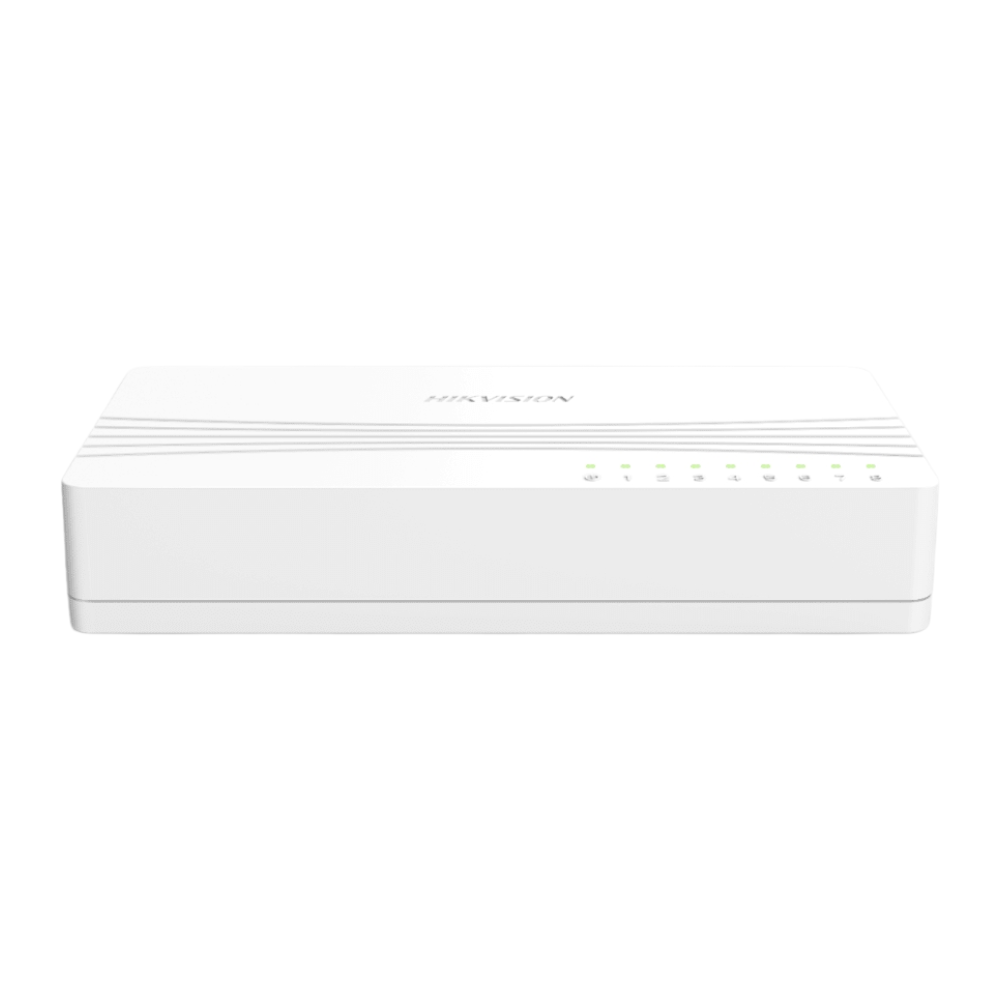 Switch Hikvision 8 Puertos Gigabit 10/100/1000M RJ45 (Plástico)