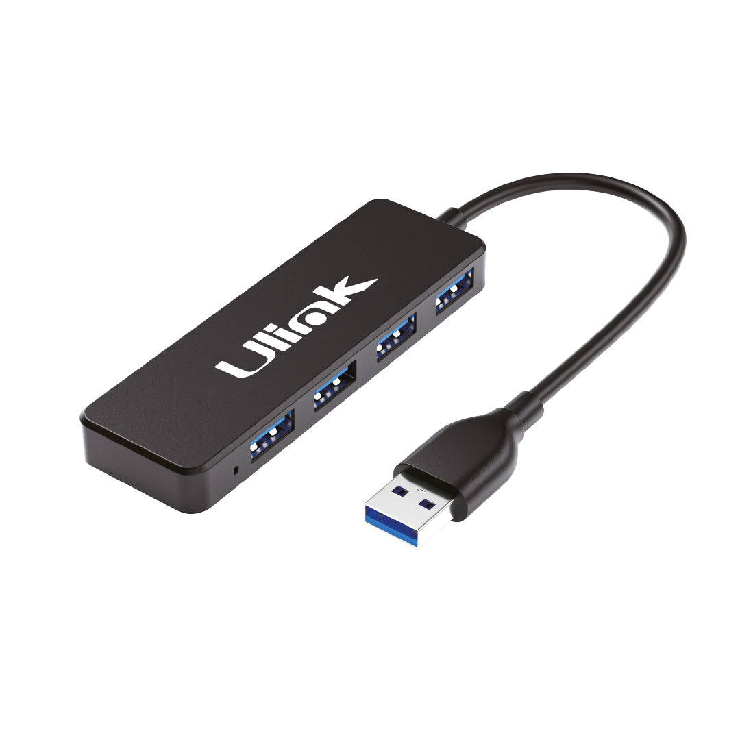 Mini HUB USB 3.0 de 4 Puertos ULINK UL-HUB300 | Alta Velocidad 5Gbps