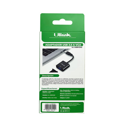 Adaptador USB 3.0 a VGA Full HD (UL-USBVGA3)