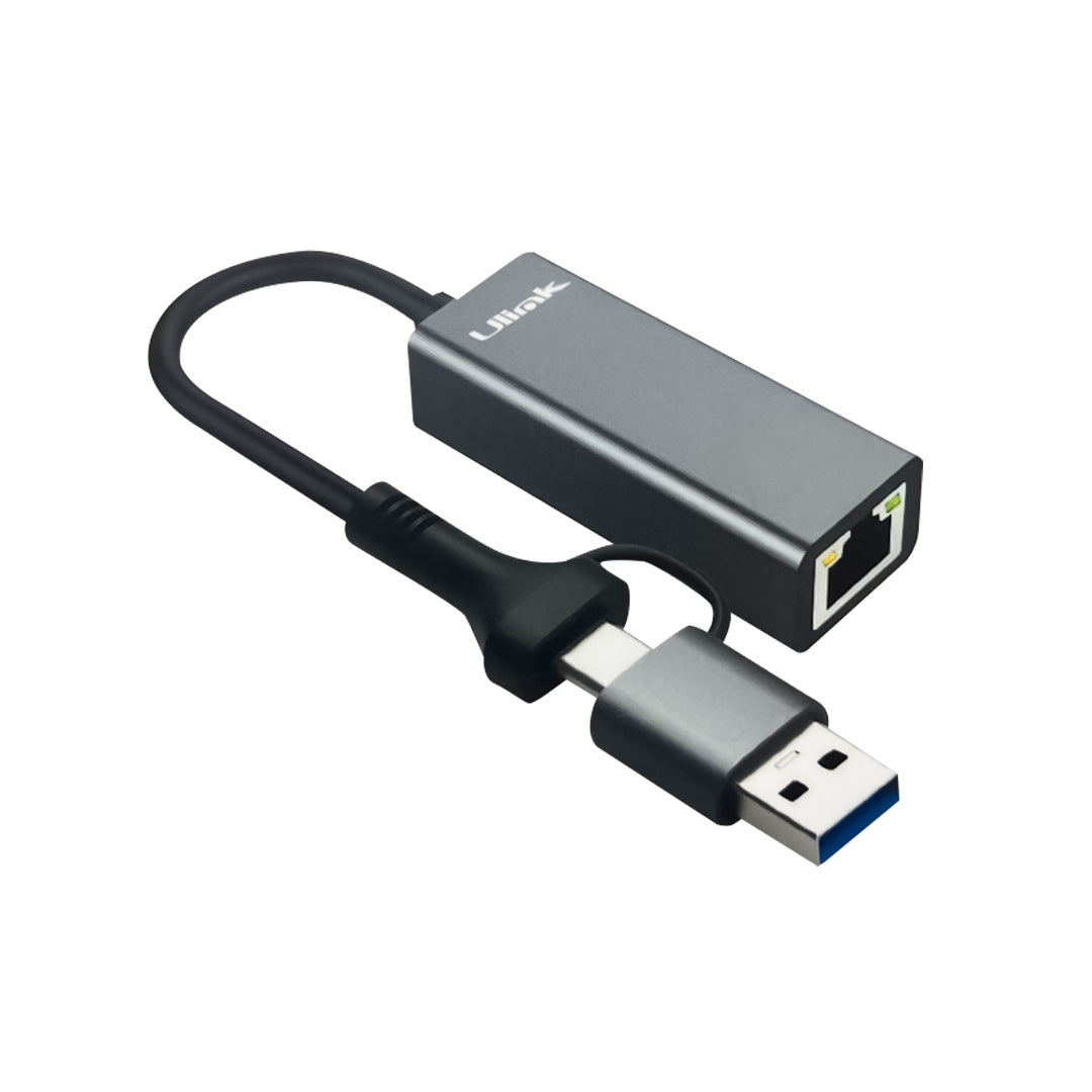 Adaptador USB Tipo C/A a Red Gigabit Ethernet 10/100/1000 Mbps (UL-GBUSBCA)