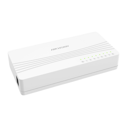 Switch Hikvision 8 Puertos Gigabit 10/100/1000M RJ45 (Plástico)