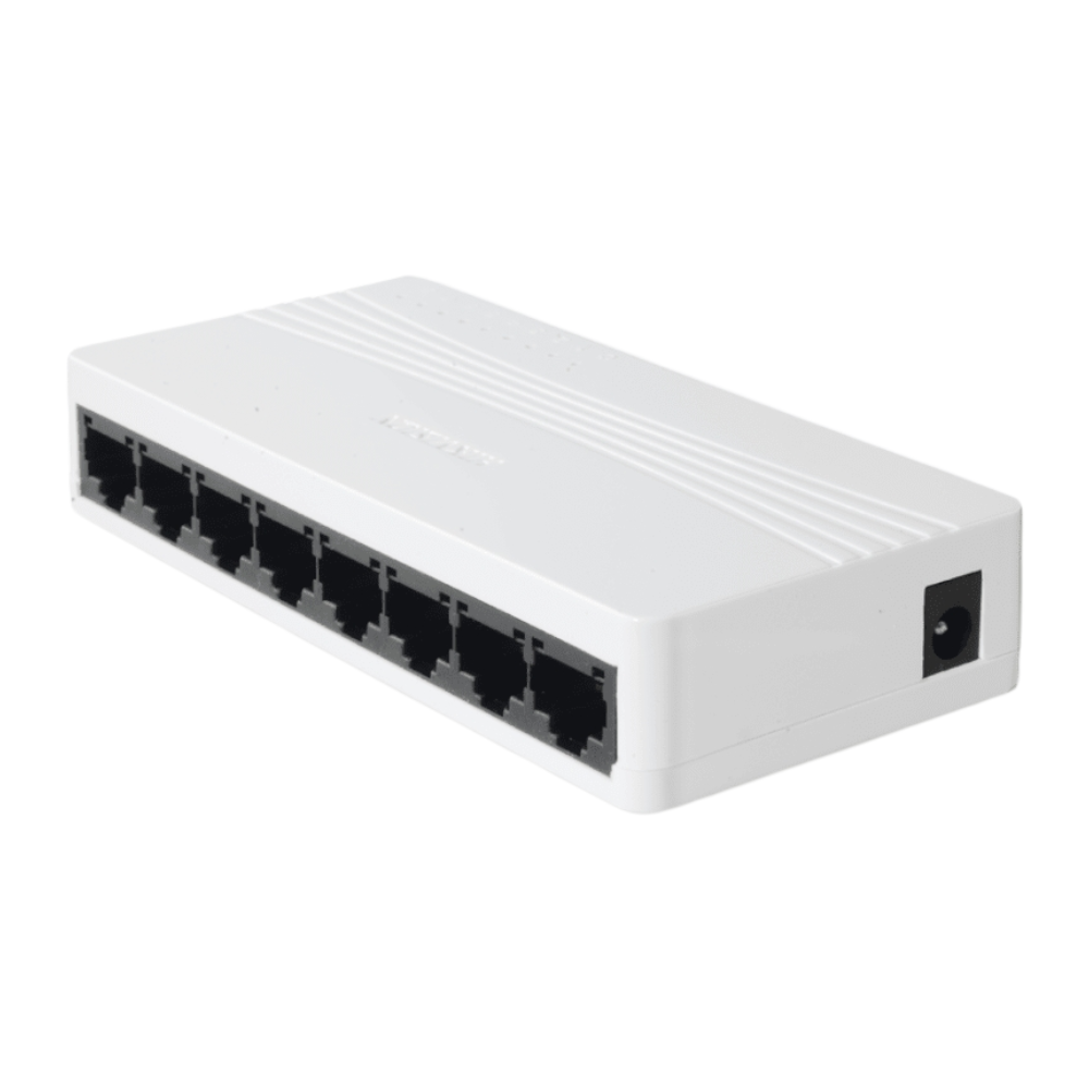 Switch Hikvision 8 Puertos Gigabit 10/100/1000M RJ45 (Plástico)
