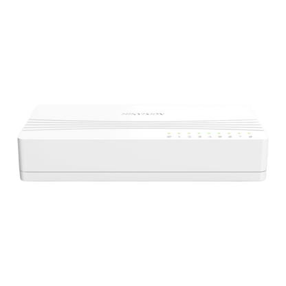 Switch Hikvision 8 Puertos Gigabit 10/100/1000M RJ45 (Plástico)