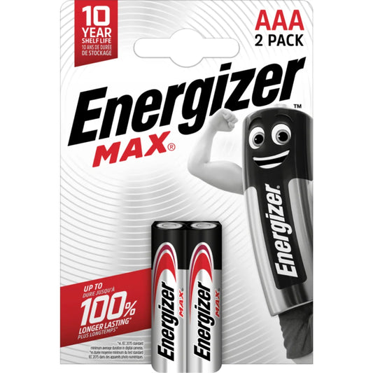 Pilas AAA Energizer MAX Alcalinas - Pack 2 Unidades