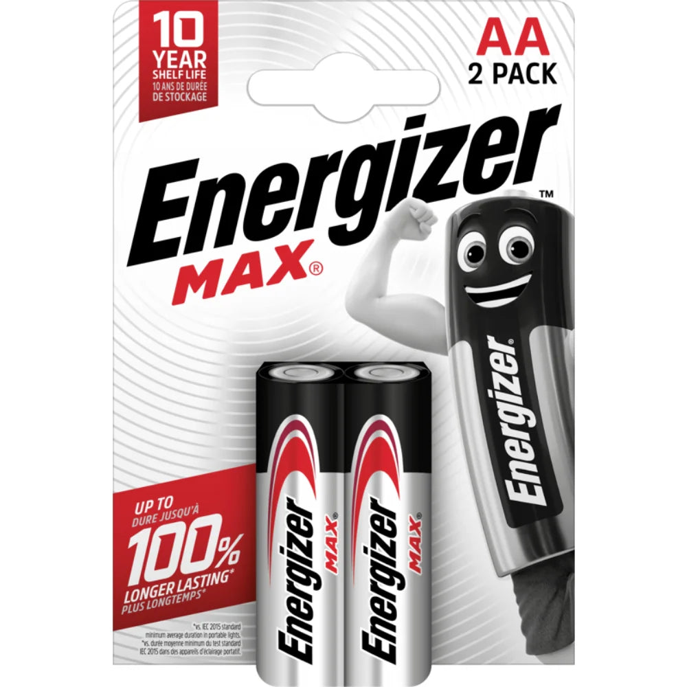 Pilas AA Energizer MAX Alcalinas - Pack 2 Unidades