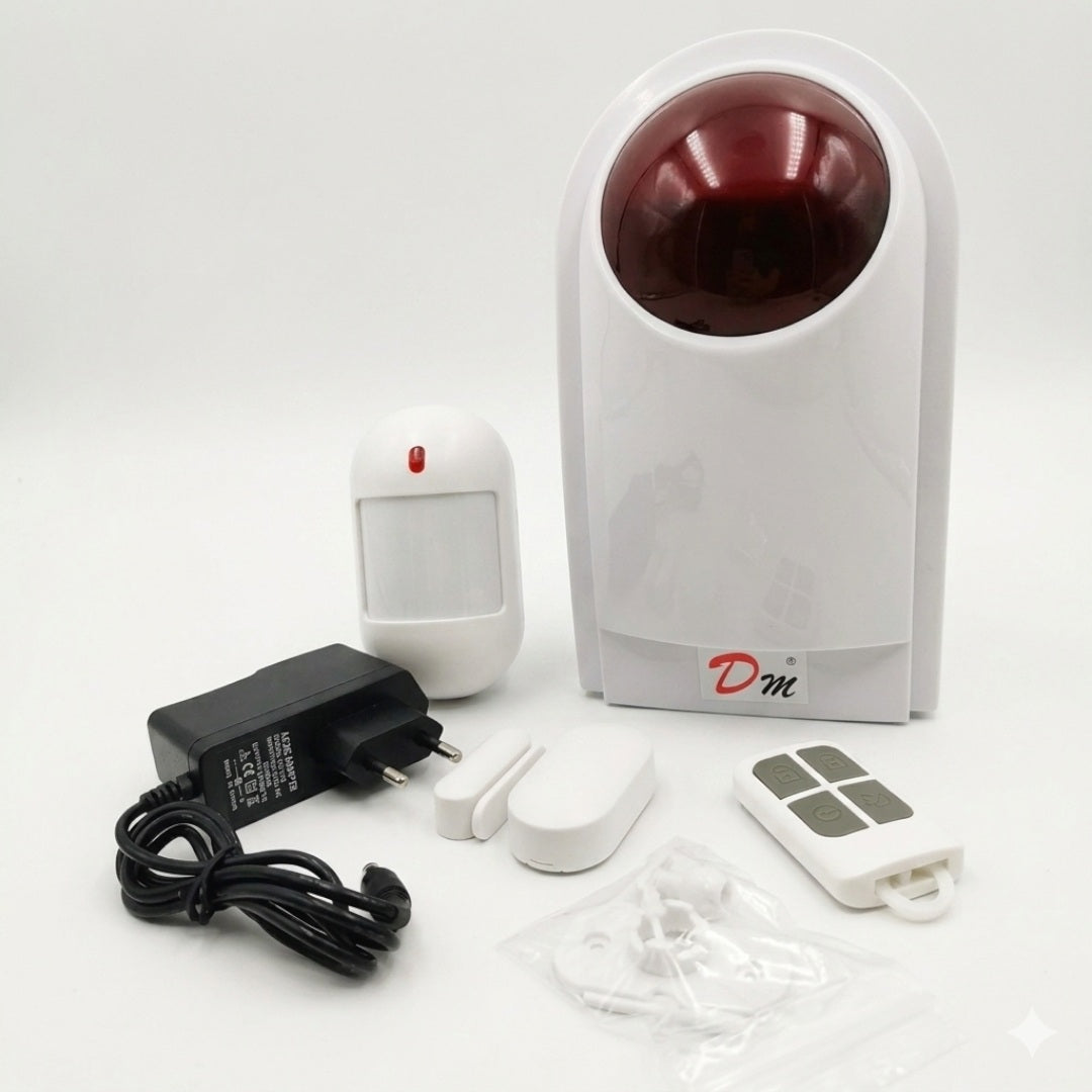 Kit Alarma Inalámbrica 433MHz - Sirena, Sensores y Control Remoto