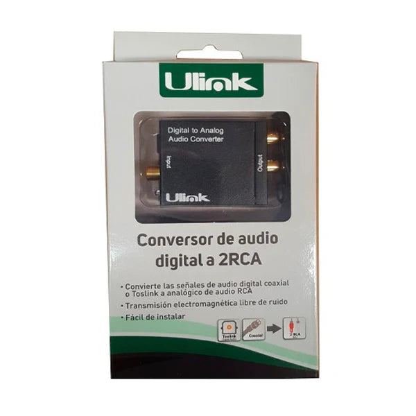 CONVERSOR AUDIO DIGITAL ÓPTICO A RCA | INCLUYE CABLE OPTICO
