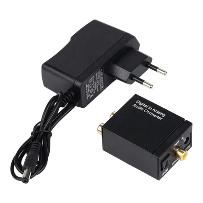 CONVERSOR AUDIO DIGITAL ÓPTICO A RCA | INCLUYE CABLE OPTICO