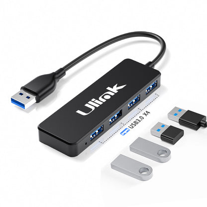 Mini HUB USB 3.0 de 4 Puertos ULINK UL-HUB300 | Alta Velocidad 5Gbps