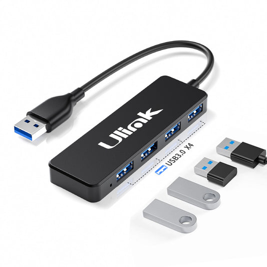 Mini HUB USB 3.0 de 4 Puertos ULINK UL-HUB300 | Alta Velocidad 5Gbps