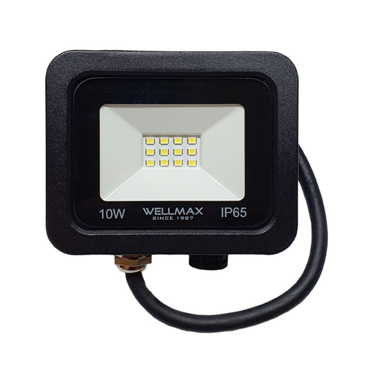 Proyector LED 10W Exterior Wellmax - Luz Fría (Samsung LED)