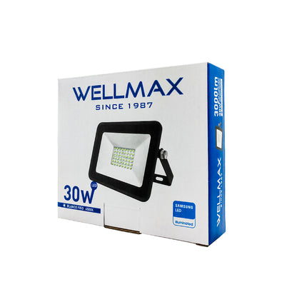 Proyector LED 30W Exterior Wellmax - Luz Fría (Samsung LED)