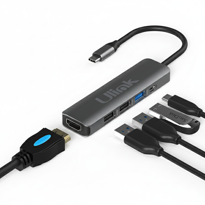 Hub USB-C 5 en 1 ULINK UL-ADC502 | 4K HDMI | USB 3.0