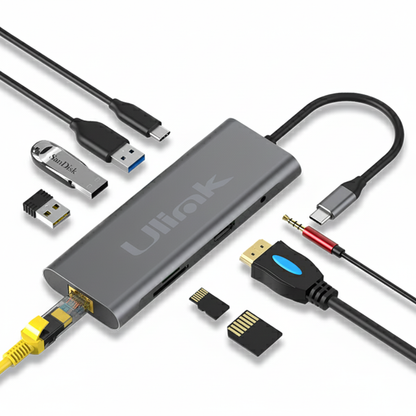 Hub USB-C 9 en 1 Multipuerto ULINK UL-ADC901 | 4K HDMI
